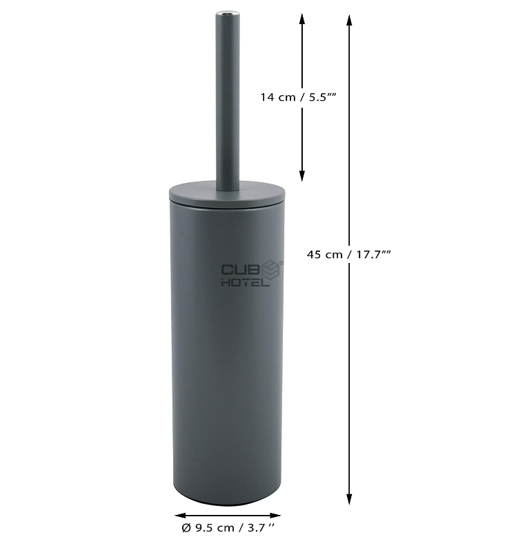 Escobillero WC Akira Metalico Gris